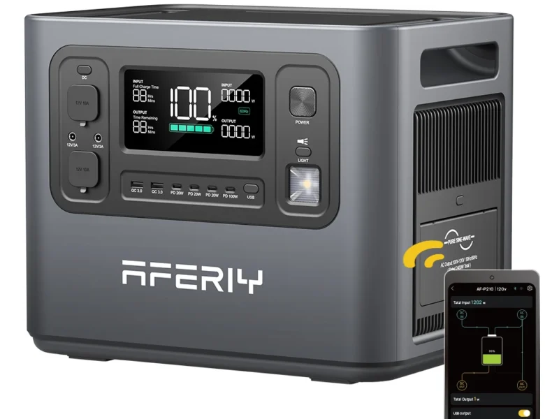 Aferiy P210 2400W Portable LiFePO4 Outdoor Power Station Generator